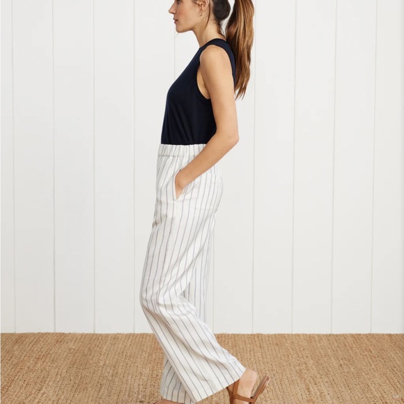Jenni Kayne Bianca trousers in navy & stripe - size XL - Picture 6 of 7